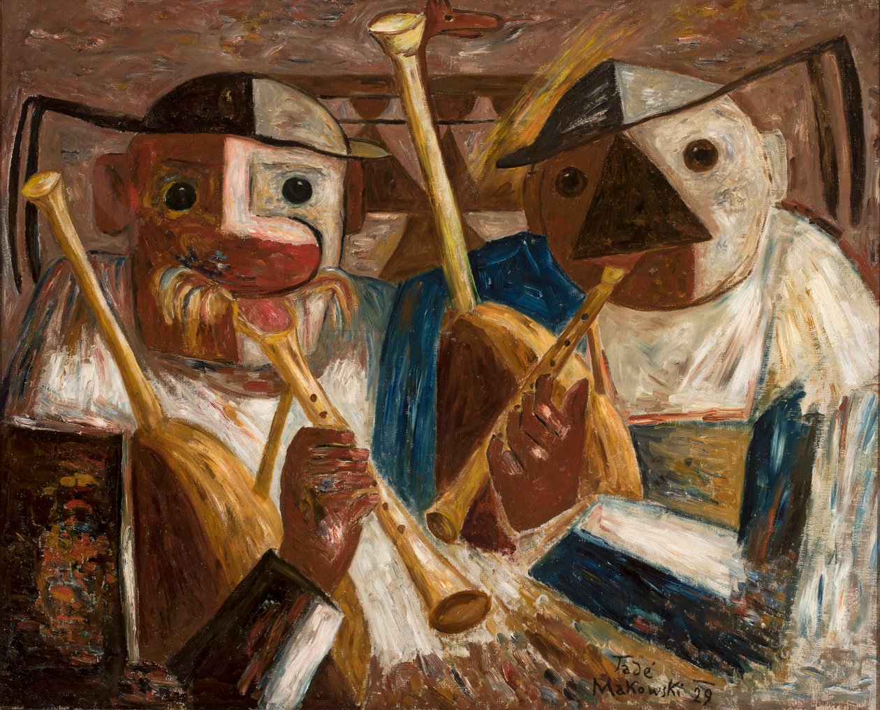 Kobziarze (Bagpipe Players) by Tadeusz Makowski
