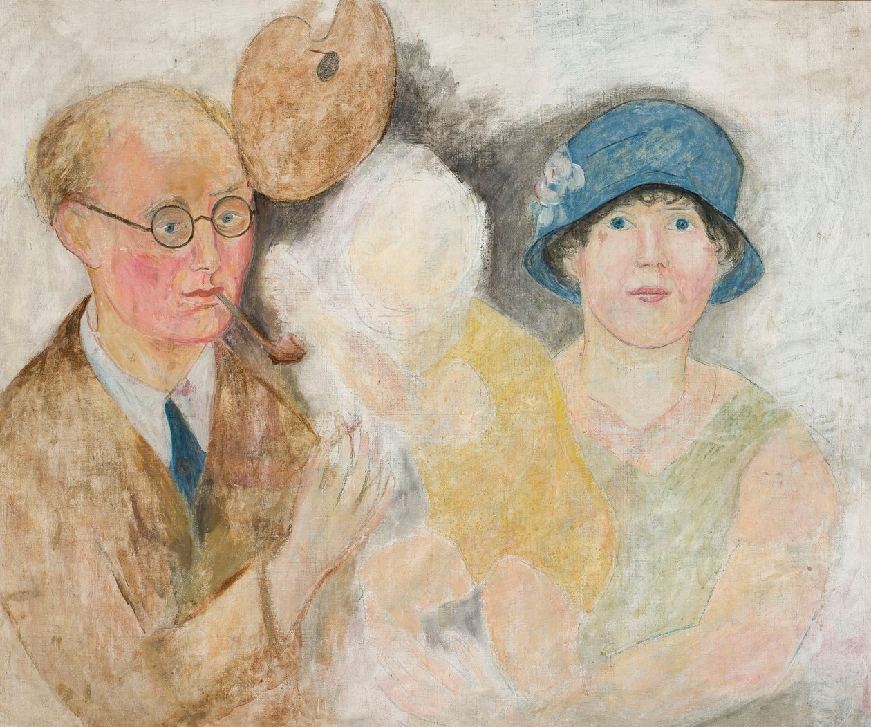Portrait of the Painter with Family (M. Gromaire) by Tadeusz Makowski