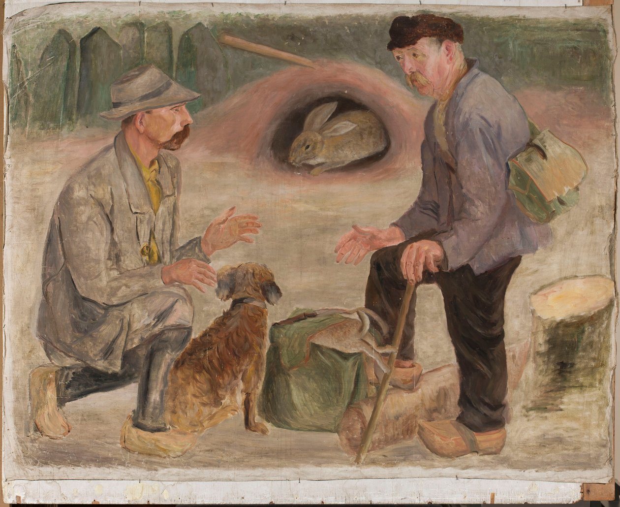 Conversation with a Hunter by Tadeusz Makowski
