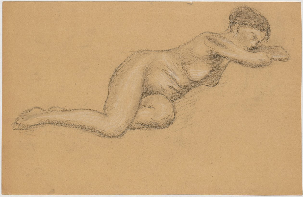 Study of a Sleeping Woman Nude by Tadeusz Makowski
