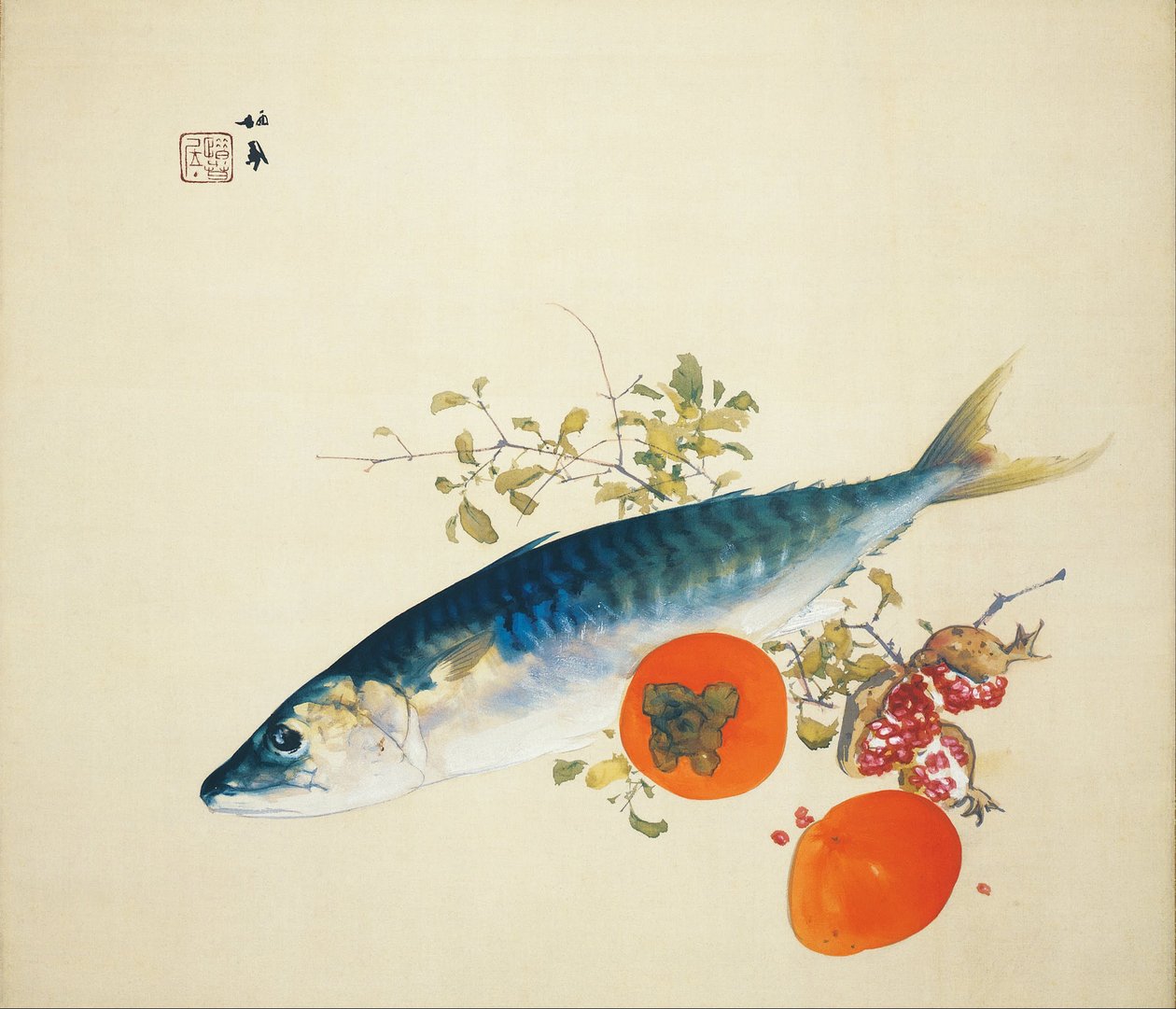 Autumn Fattens Fish and Ripens Wild Fruits by Takeuchi Seiho