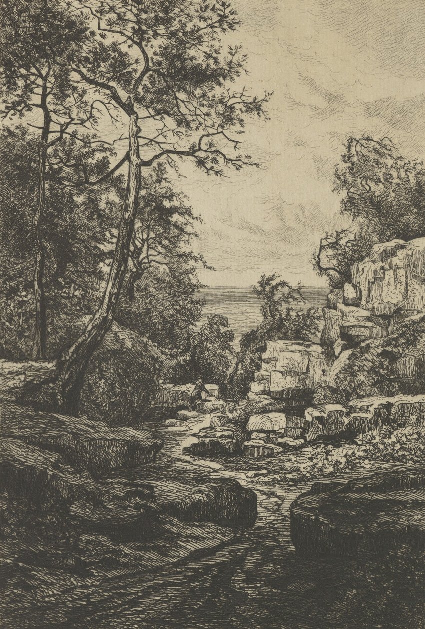 Sentier du Tambourin, Ile de Noirmoutier, 19th Century by Tancrède Abraham