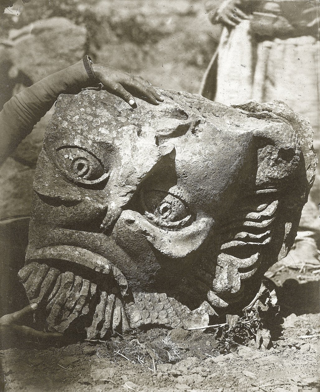 Antique Head at Kunawat, Syria by Tancrede Dumas
