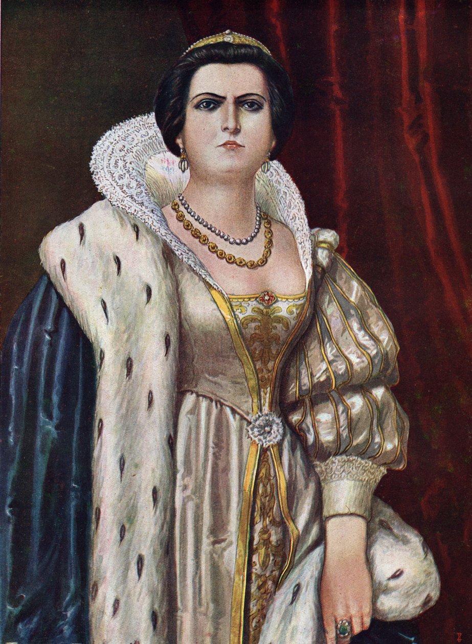 Portrait of Lucrezia Borgia (Lucrece Borgia) (1480 - 1519) (Illustration by Tancredi Scarpelli from Storia d