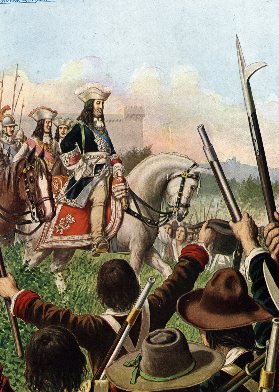 War of the Spanish Succession: Duke Vittorio Amedeo II of Savoy (1666-1732) declared war on France by allying with Austria in 1703 (Illustration by Tancredi Scarpelli) by Tancredi Scarpelli
