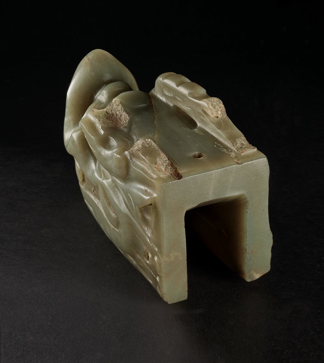 The Junkunc Jade Dragon Head by Tang Dynasty Chinese School