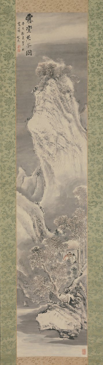 Brewing Tea in a Snow-Covered Hut, 1791 by Tani Buncho