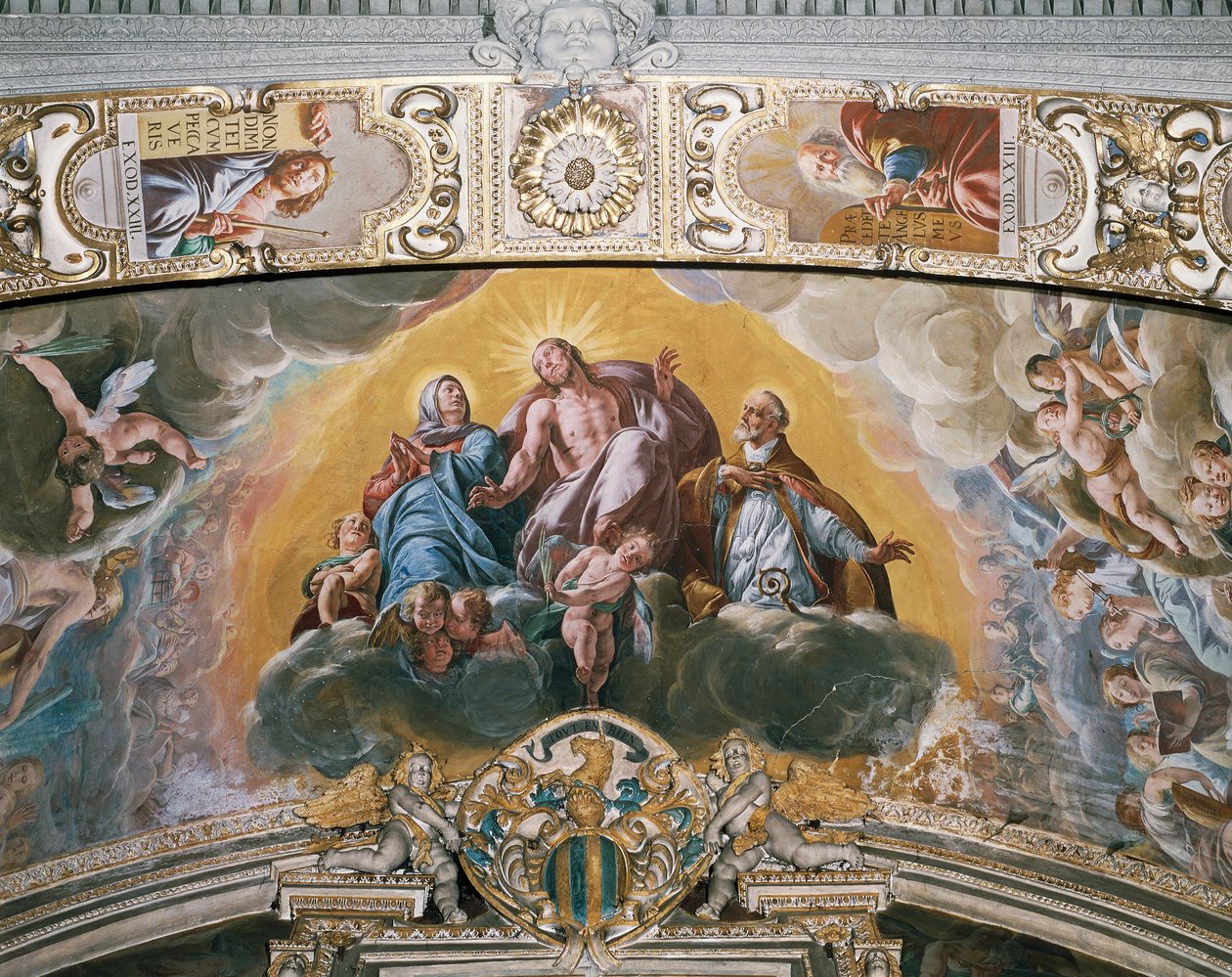 Fresco in vault of Chapel of Guardian Angel by Tanzio da Varallo