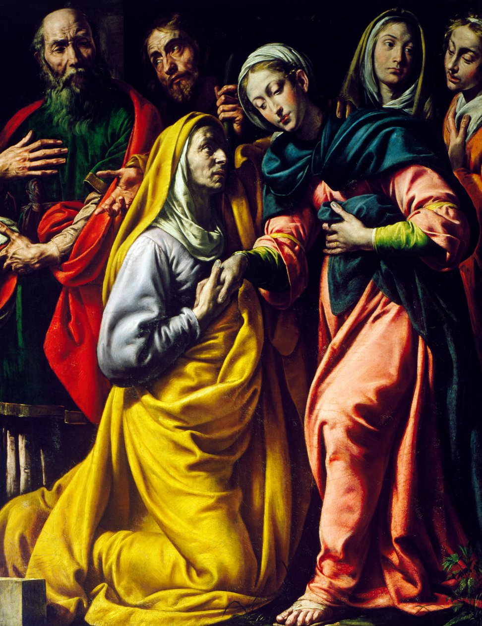 The Visitation, Parish Church of San Brizio, Maggianigo near Domodossola, Italy by Tanzio da Varallo