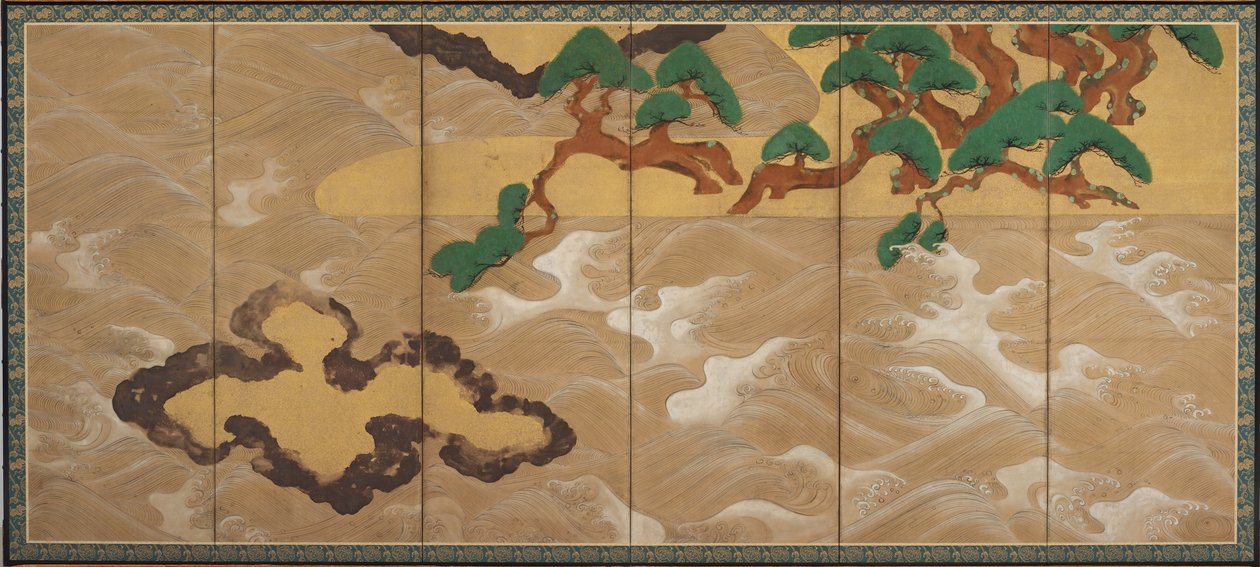 Waves at Matsushima by Tawaraya Sotatsu