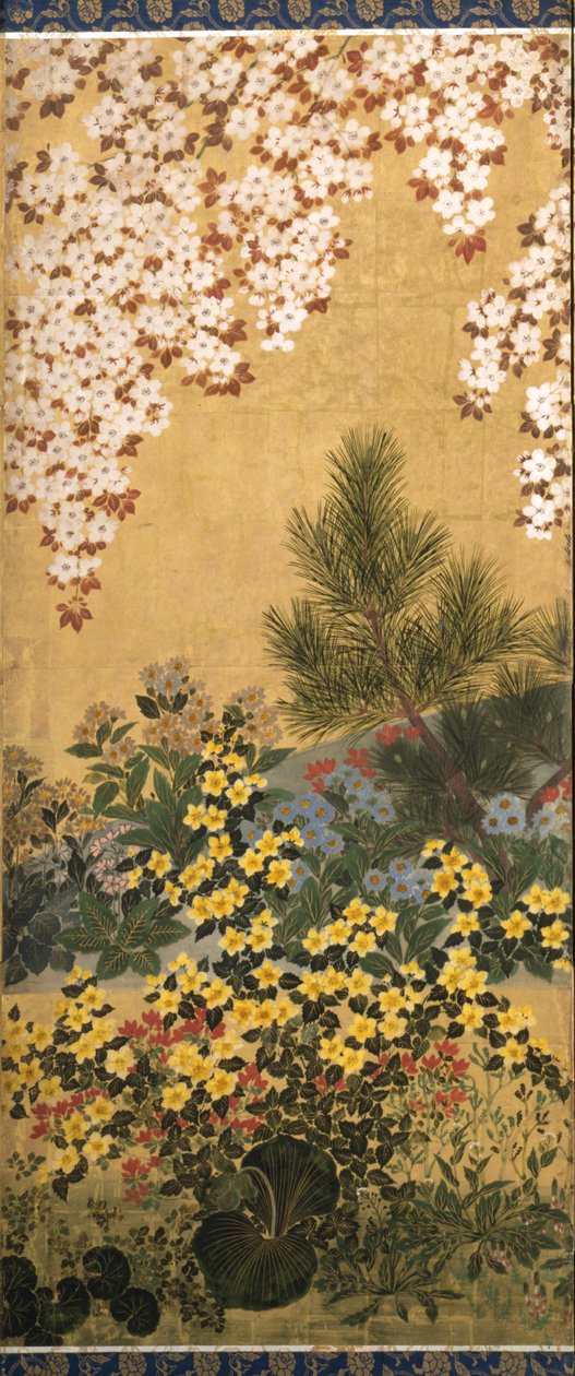 Flowers And Butterflies by Tawaraya Sotatsu