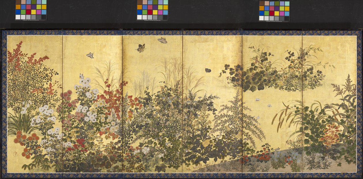 Flowers And Butterflies by Tawaraya Sotatsu