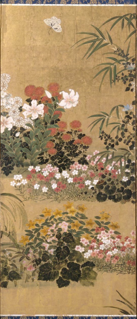 Flowers And Butterflies by Tawaraya Sotatsu