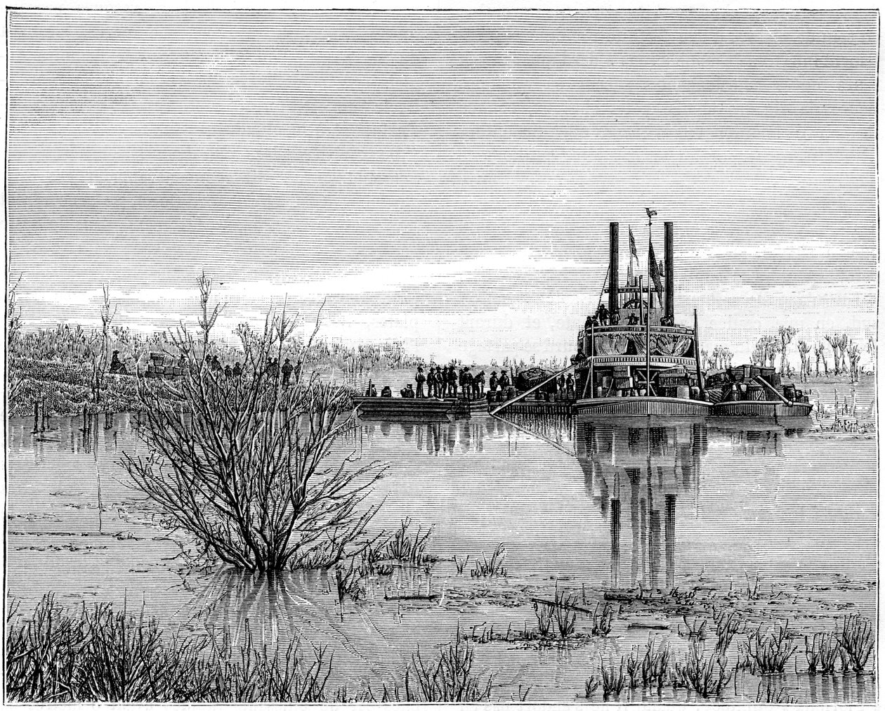 Riverboat on the Red River, 19th century by Taylor
