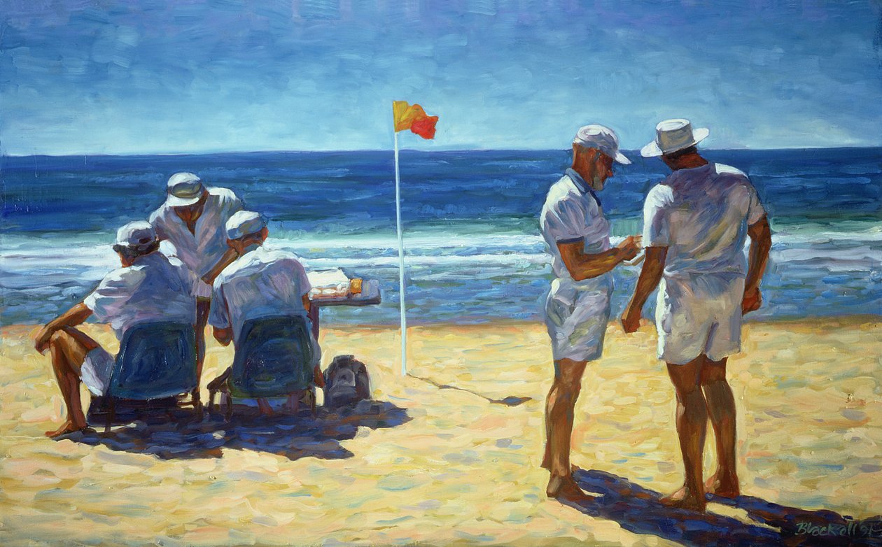 Judges at the Lifesaving Carnival by Ted Blackall