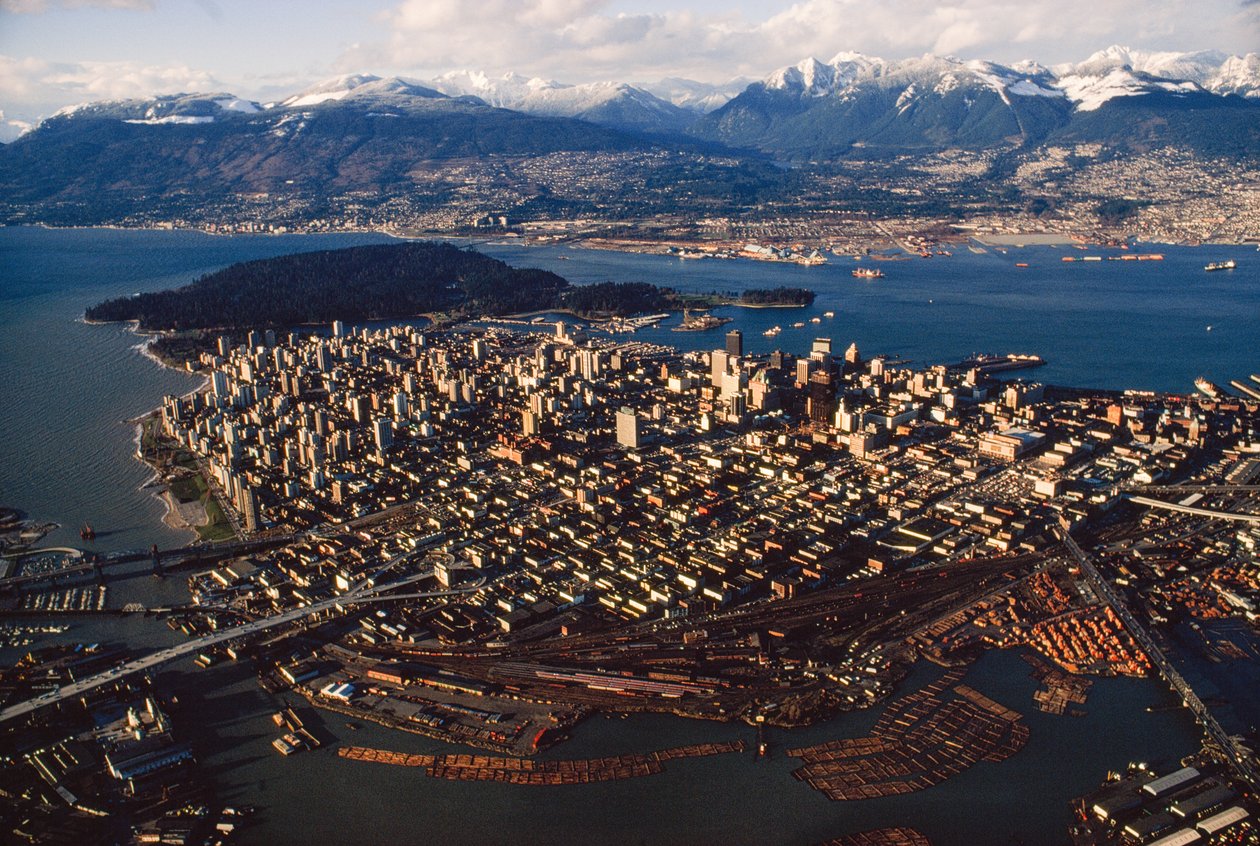 An aerial view of Vancouver by Ted Spiegel