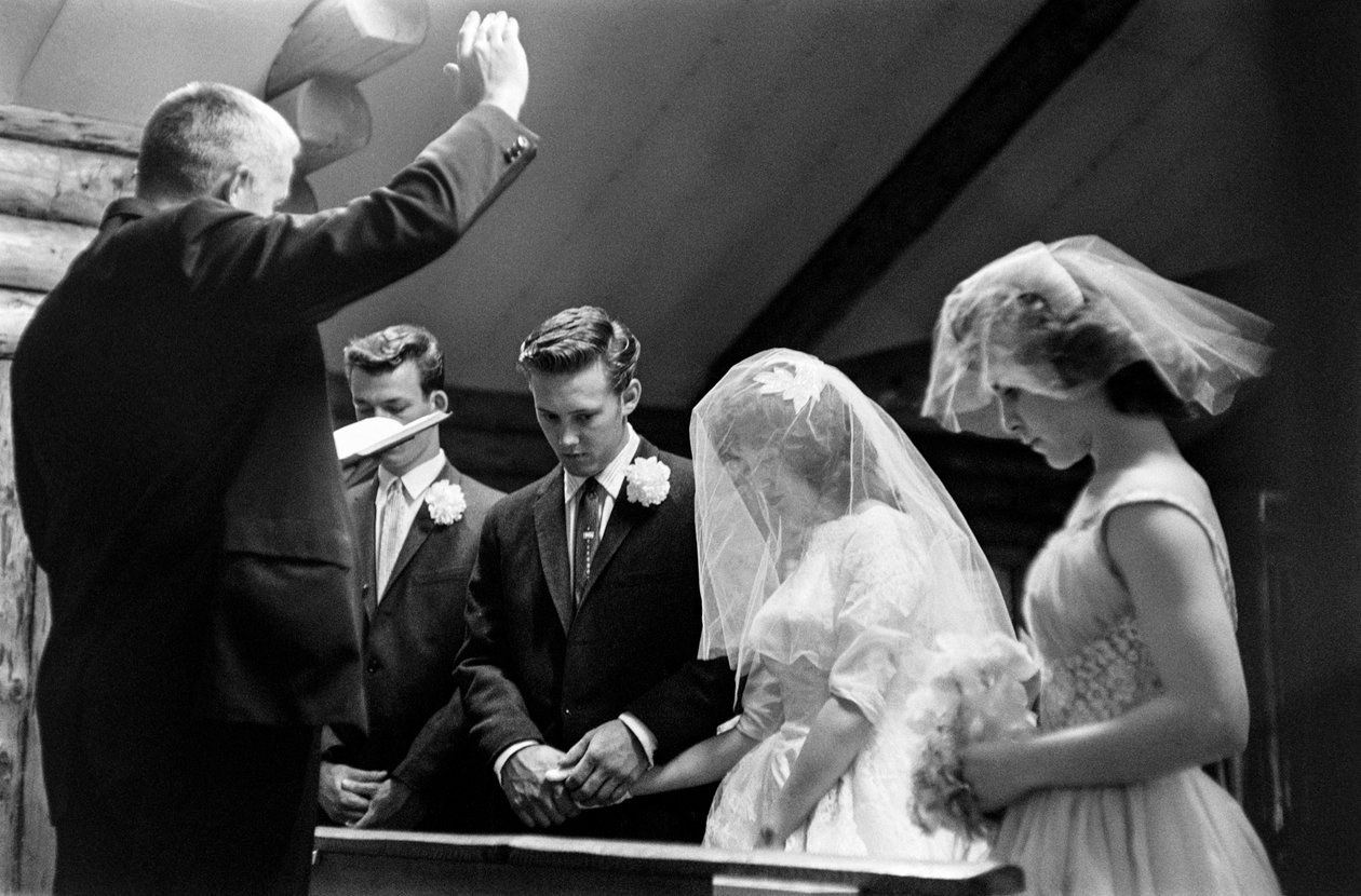 Young Couple Married in United Protestant Church of Palmer, Alaska by Ted Spiegel