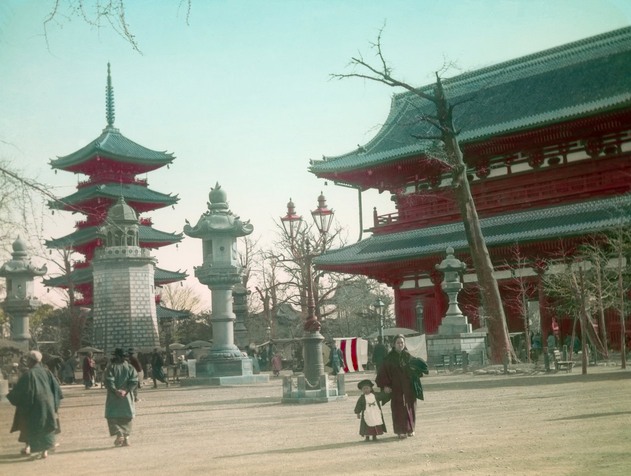 Senso-ji Temple Gate, Tokyo, circa 1900 - 1915 by Teijiro Takagi