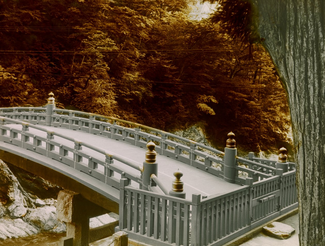The Shinkyo (Sacred Bridge) in the City of Nikko, circa 1900 - 1915 by Teijiro Takagi