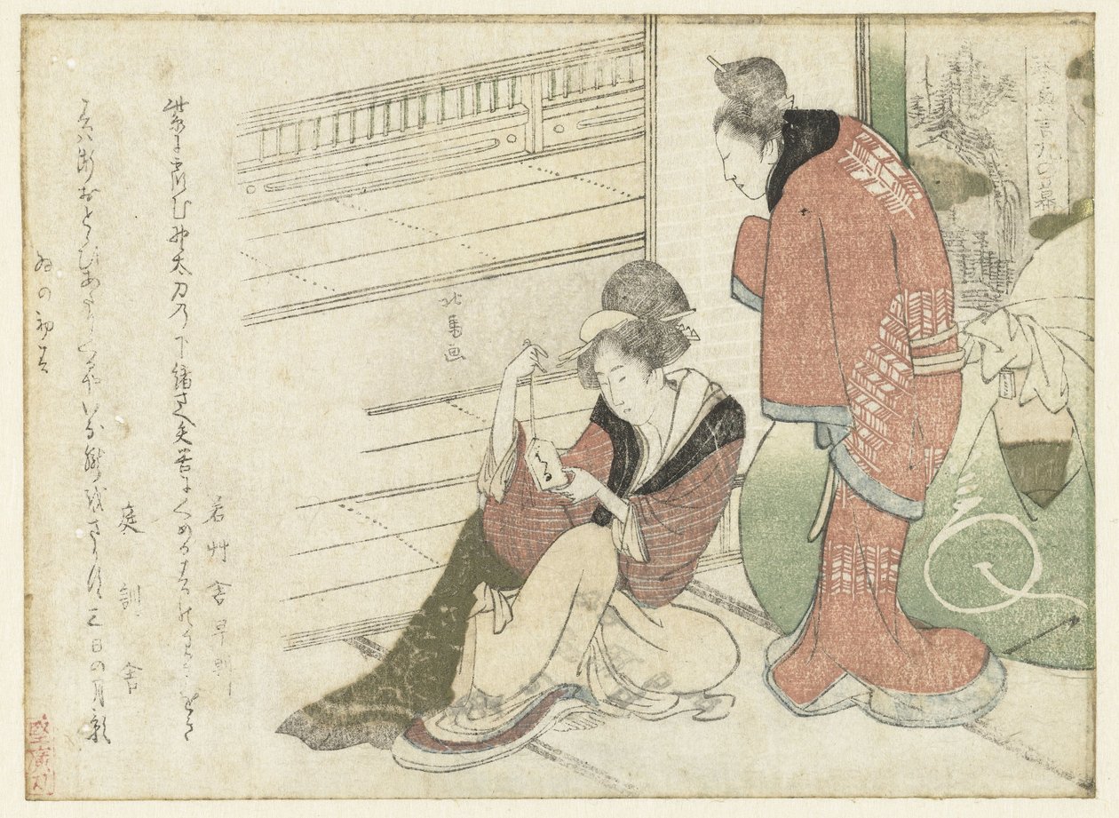 Two Women by Teisai Hokuba