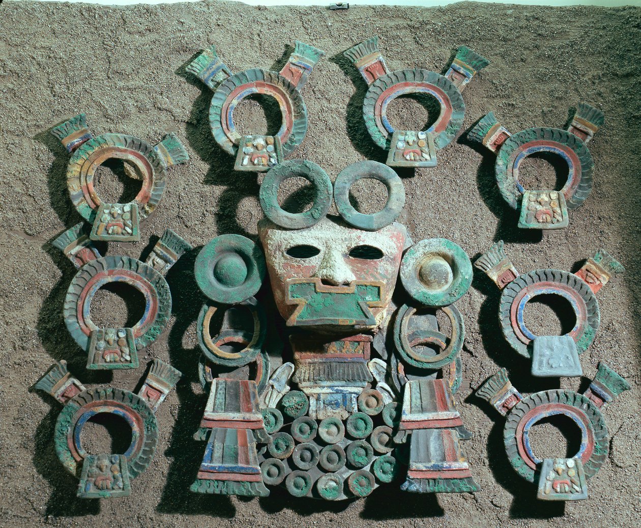 Incense burner (detail), c.350-550 by Teotihuacan