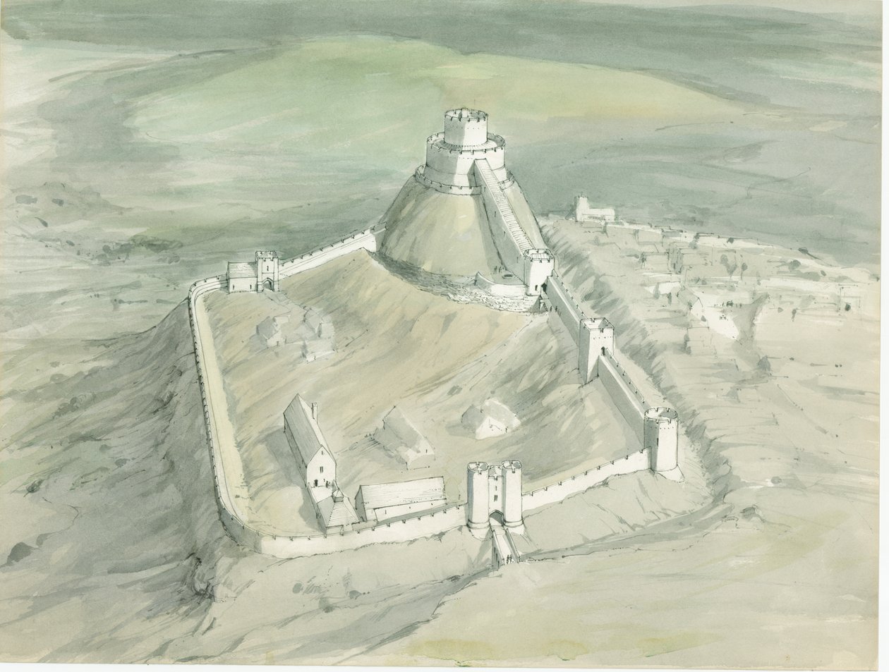 Launceston Castle, Weston Road, Launceston, Cornwall by Terry Ball
