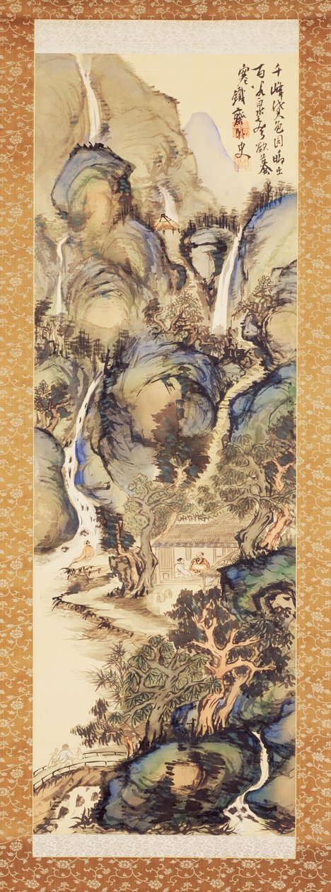 Landscape in Blue and Green, early 1910s by Tessai Tomioka