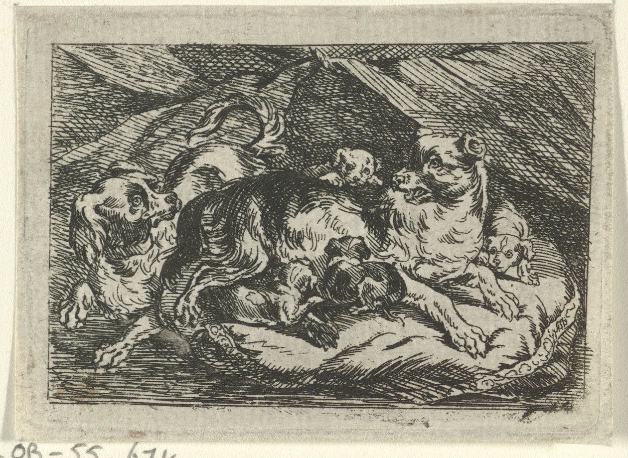 Nest with Puppies by Tethart Philip Christian Haag