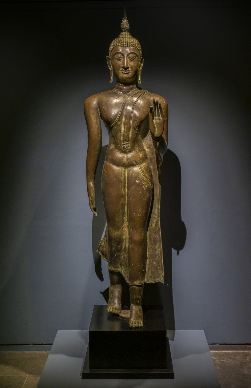 Buddha Walking. Thailand. Thai Art of Sukhothai, 15th-16th Century by Thai School