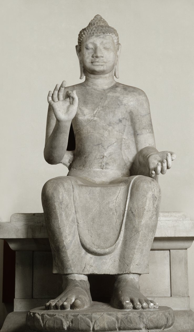Giant Buddha, Davaravati School by Thai School