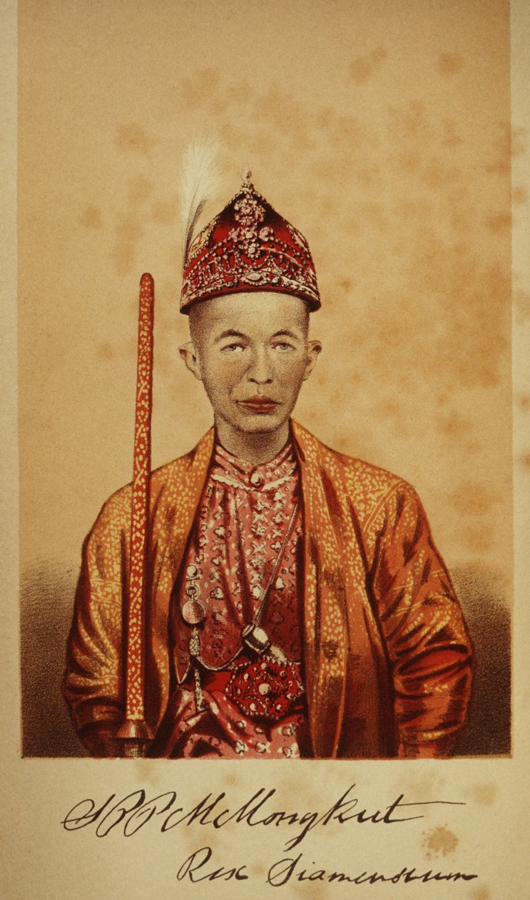 Portrait of King Mongkut by Thai School: Fine art print
