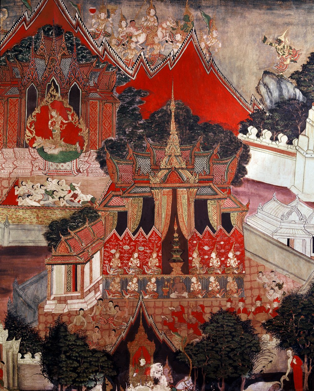 Scenes from the life of Buddha, mid 19th century by Thai School