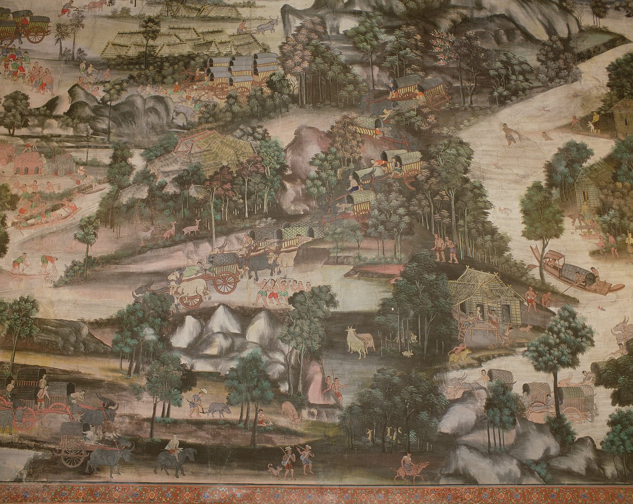 Wirharn Sasada, Life in the Countryside, Wat Bowonniwet Vihara by Thai School