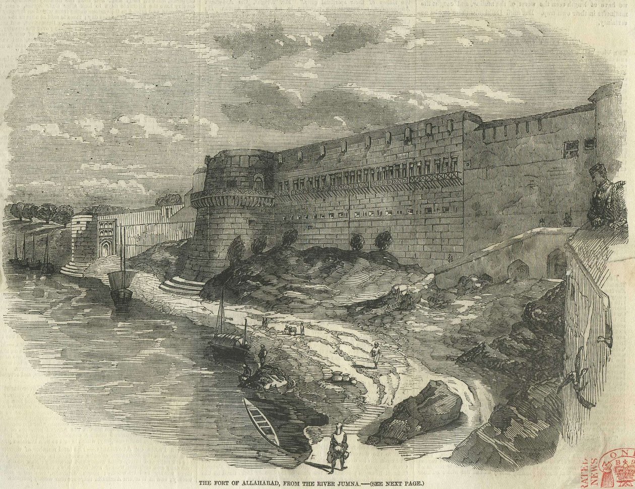 The Fort of Allahabad from the River Jumna by The Illustrated London News