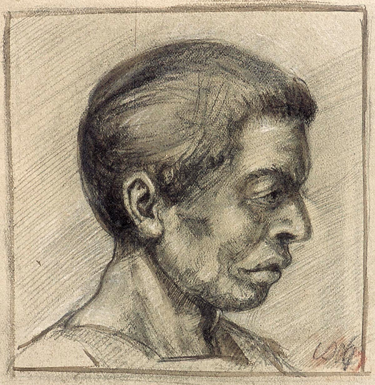 Portrait of a Man in Profile by Theo van Doesburg