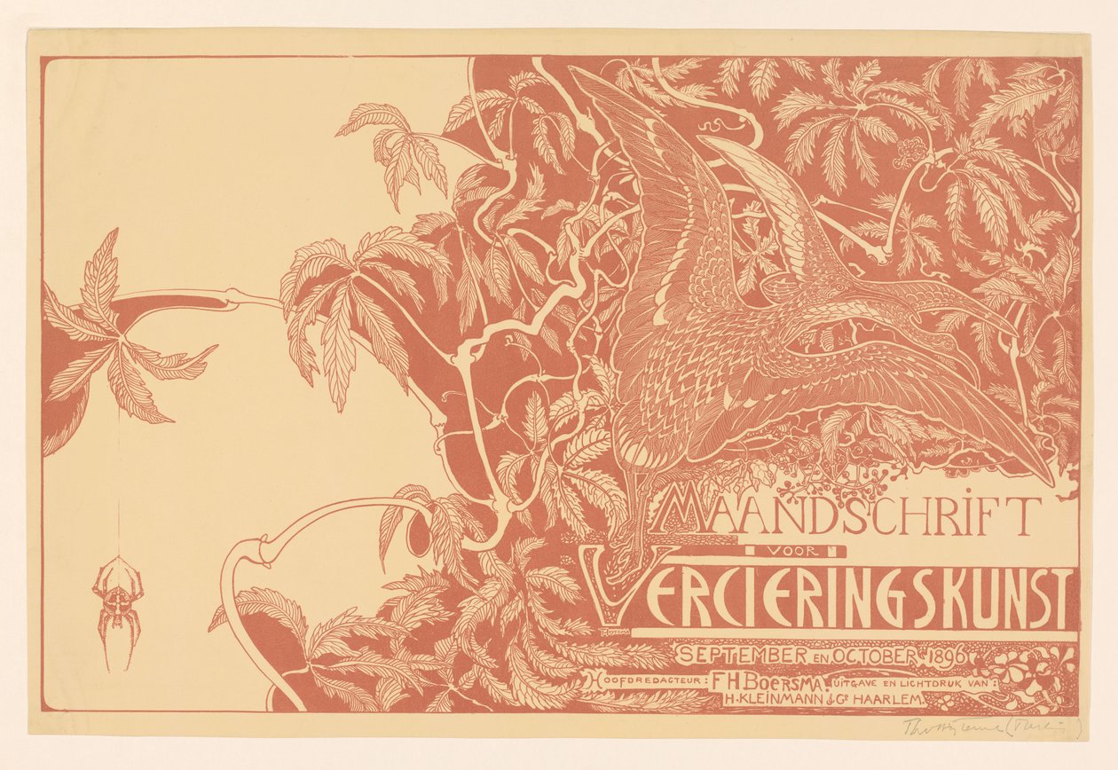 Magazine Cover with Two Curlews by Theo van Hoytema (signed by artist)