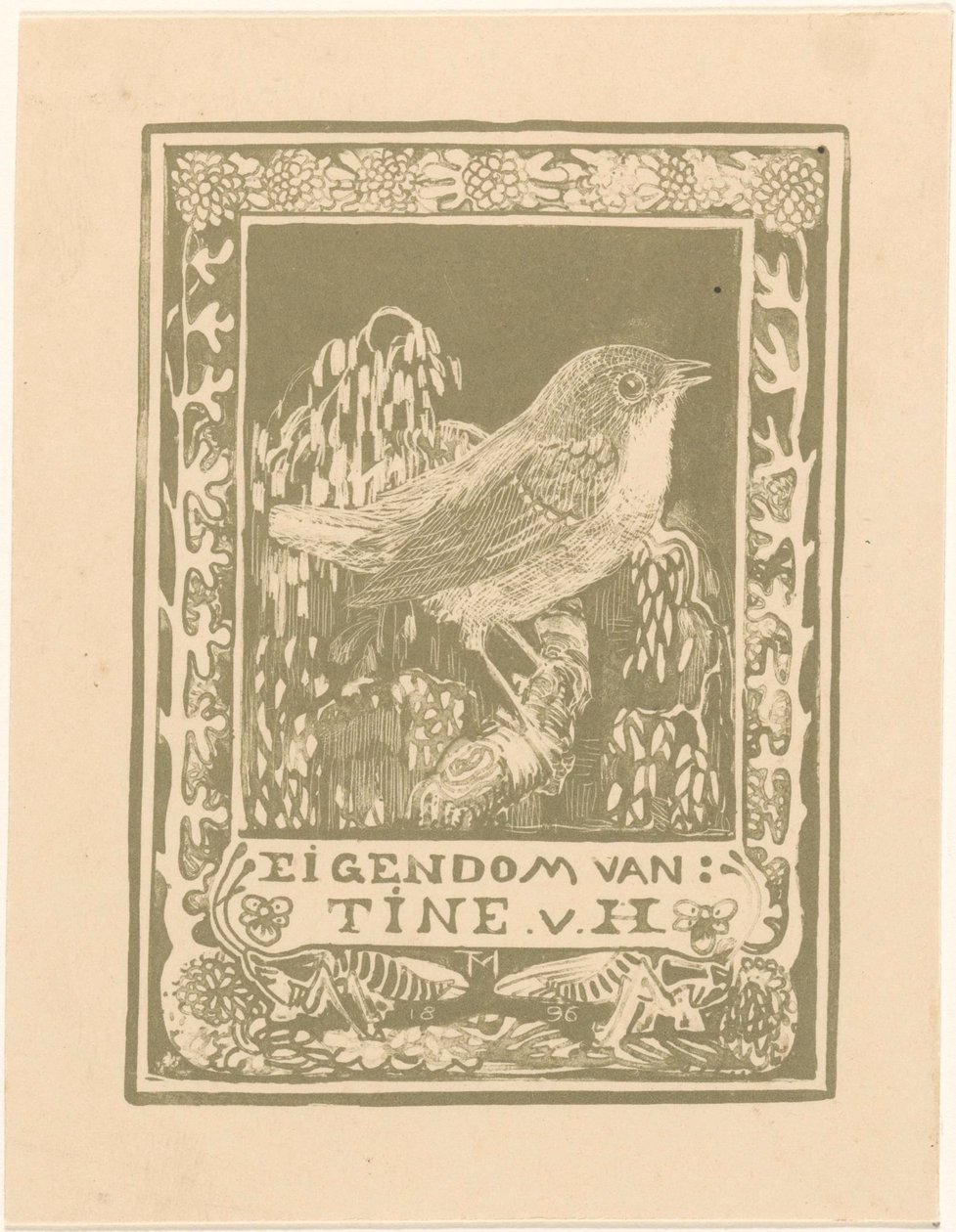 Ex Libris of Tine van Hoytema by Theo van Hoytema