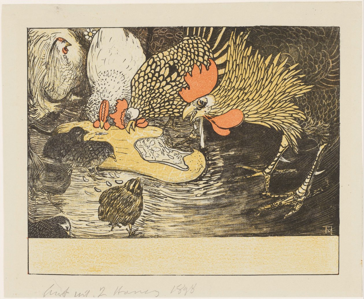 Roosters and Chicks by Theo van Hoytema