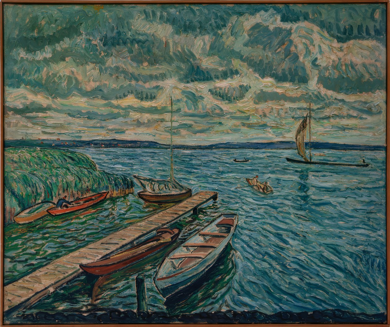 Boats on the Schwielowsee by Theo von Brockhusen