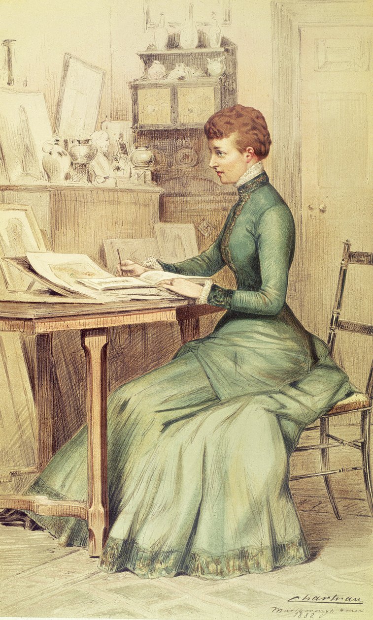 HRH The Princess of Wales at Marlborough House, from Vanity Fair by Theobald Chartran