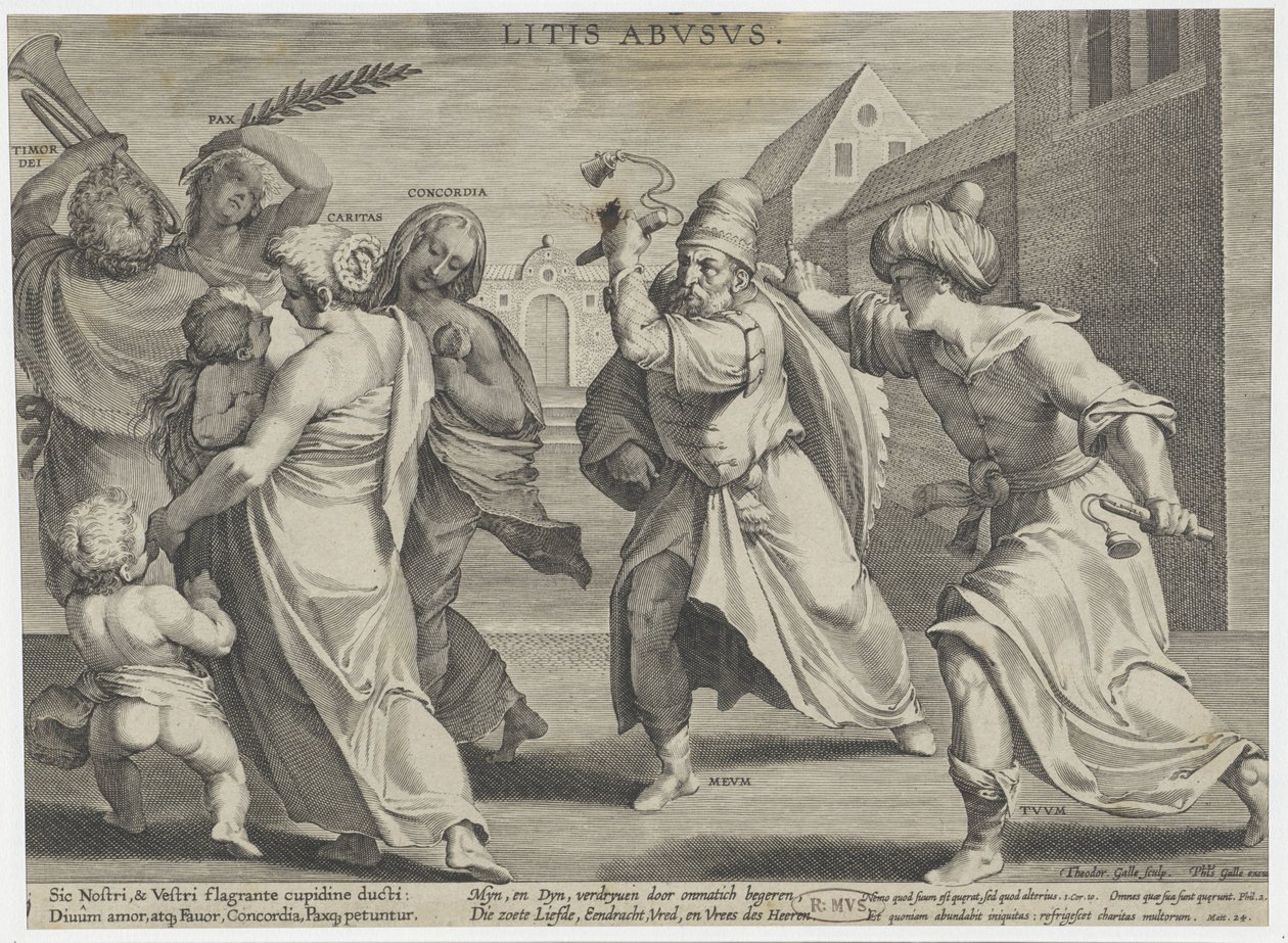 Egoism Threatens Virtues by Theodoor Galle
