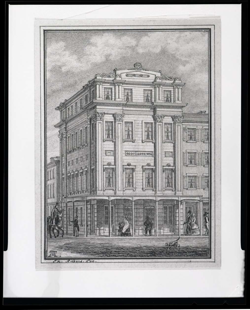 Odd Fellows Hall, Located at the Corner of 4th and Locust Streets by Theodor Anders