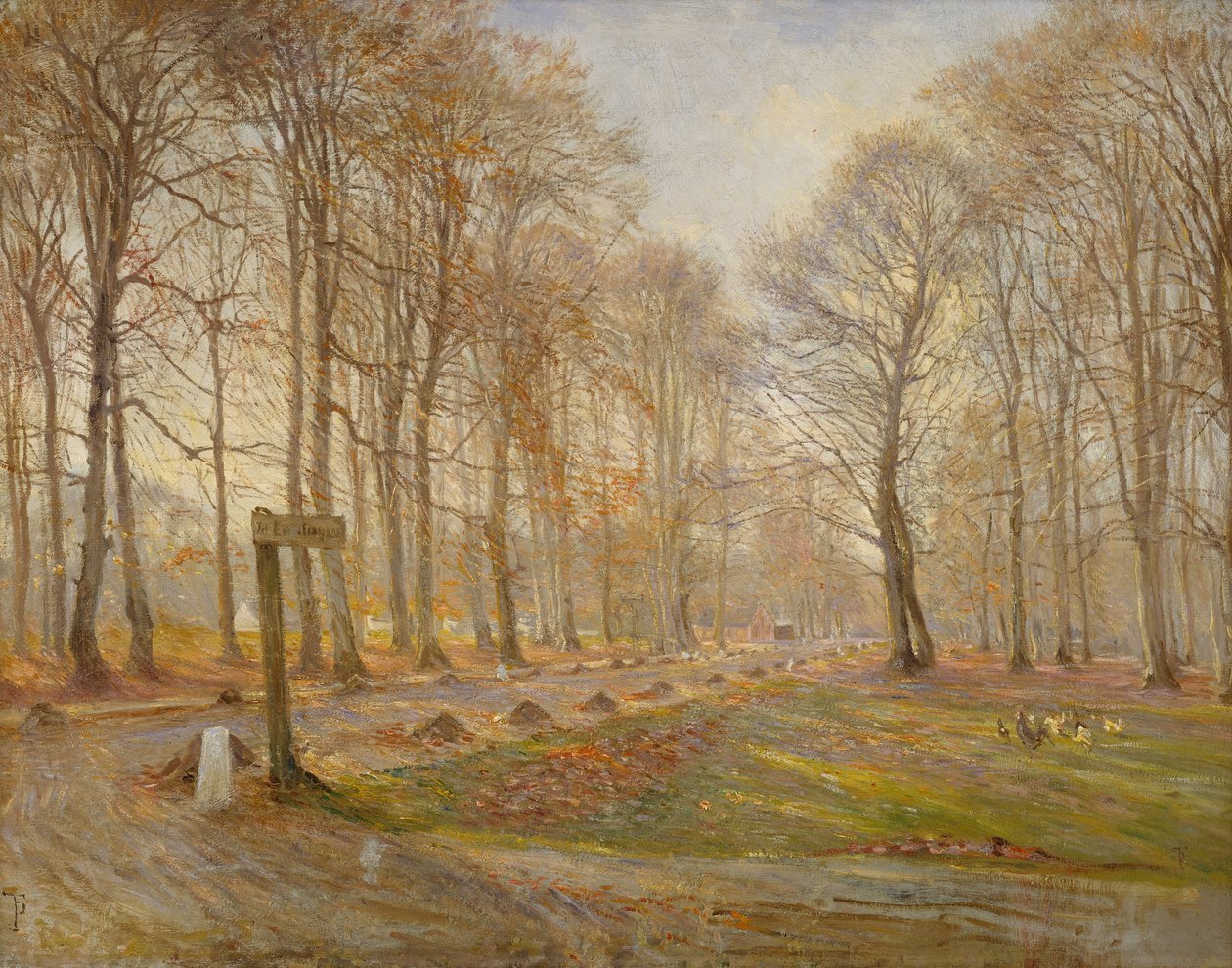 Late Autumn Day in the Jægersborg Deer Park, North of Copenhagen by Theodor Esbern Philipsen