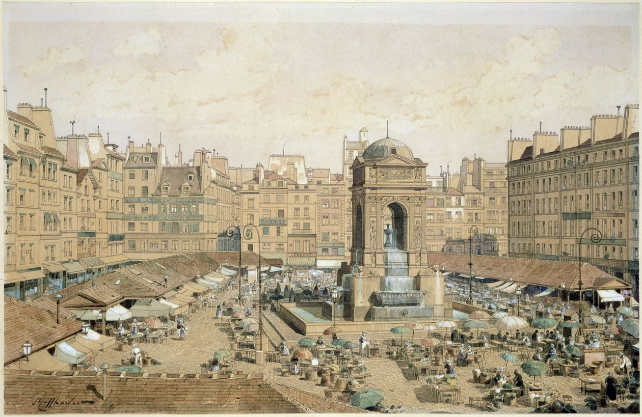 The Marche aux Innocents by Theodor Josef Hubert Hoffbauer