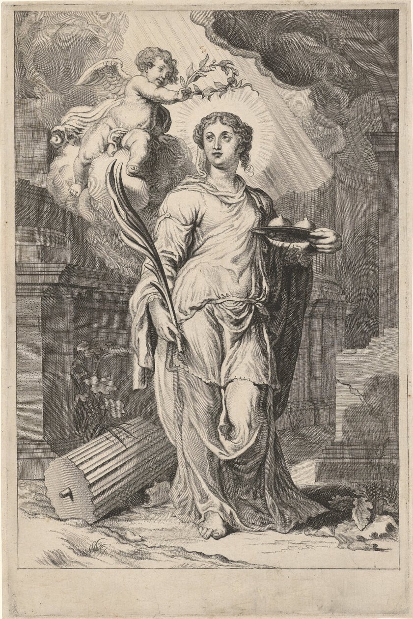 Saint Agatha by Theodor Matham