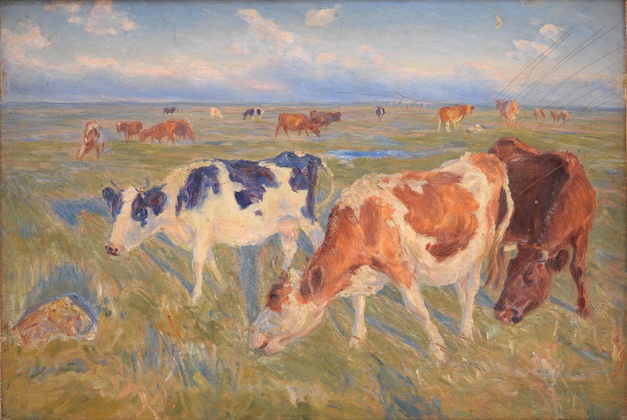 Grazing Cows on the Island of Saltholm by Theodor Philipsen