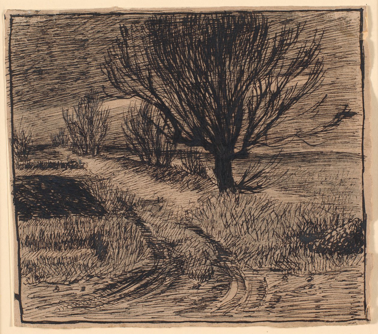 Country Road by Lindenborg, Winter by Theodor Philipsen