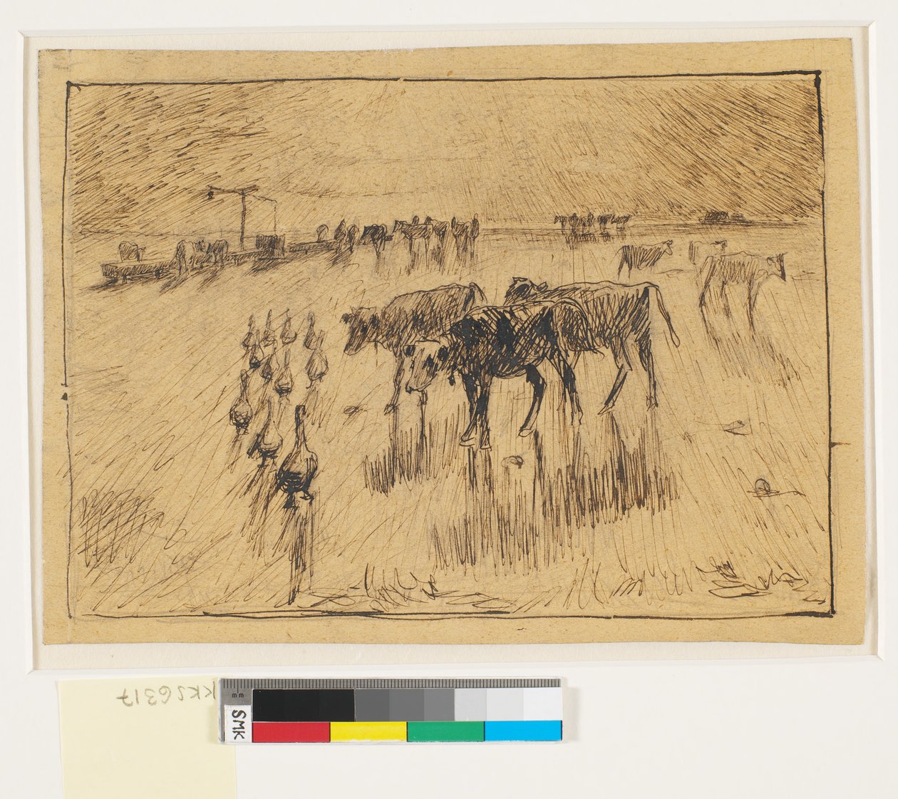 With the Sun in the Eyes. Hollænderbrønden on Saltholmen, Late Afternoon by Theodor Philipsen