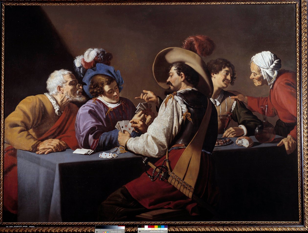 Card players, the brelan by Theodor Rombouts