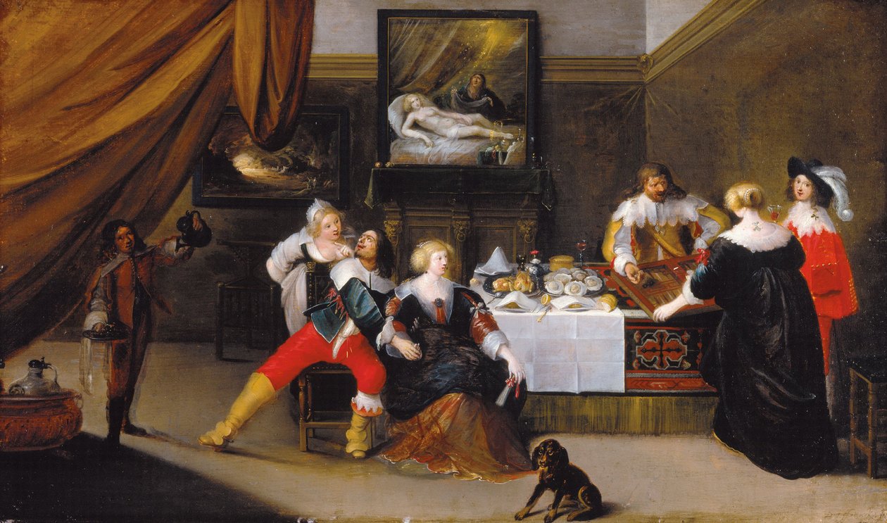 Card Players, by Theodor Rombouts (1597-1637). Oil on canvas, c. 1620-1630. Residenzgalerie Salzburg by Theodor Rombouts